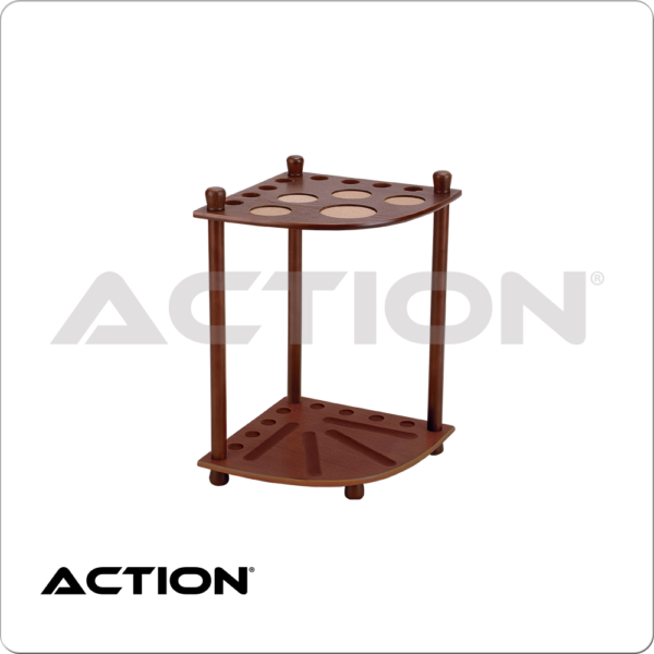Standard 8 Cue Corner Floor Rack - Chocolate